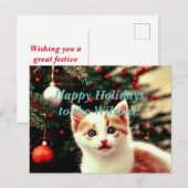 Briefkaart met kerstkeuten Prettige feestdagen (Voorkant / Achterkant)