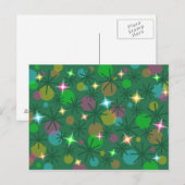 Briefkaart met kerstlampjes (Voorkant / Achterkant)