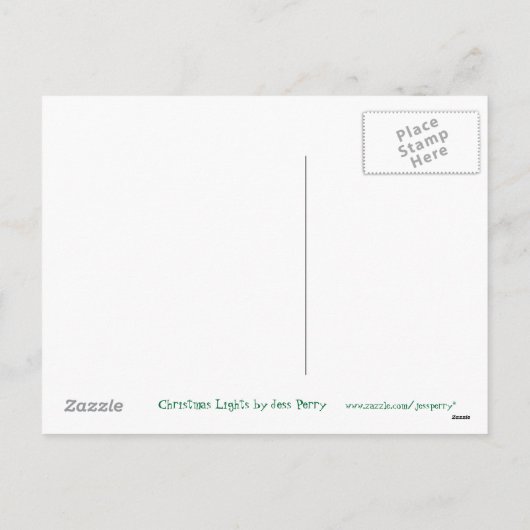 Briefkaart met kerstlampjes (Achterkant)