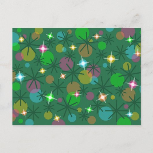 Briefkaart met kerstlampjes (Voorkant)