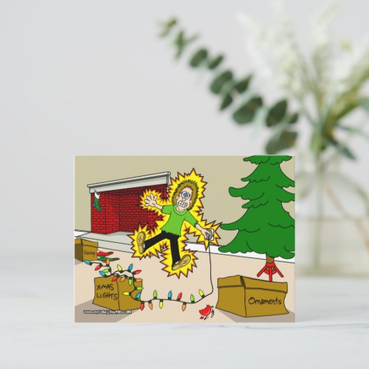 Briefkaart met kerstletsels (Staand voorkant)