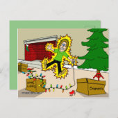 Briefkaart met kerstletsels (Voorkant / Achterkant)