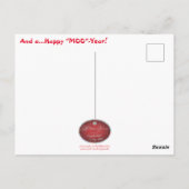 Briefkaart met Kerstmis Longhorn-Koe (Achterkant)