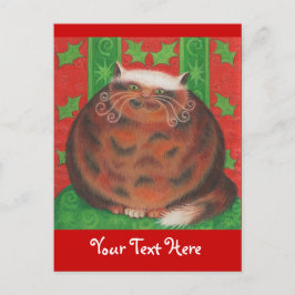 Briefkaart met kerstmis Pud "Jouw tekst"