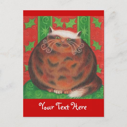 Briefkaart met kerstmis Pud "Jouw tekst" (Voorkant)