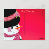 Briefkaart met Kerstmis Snowman (Achterkant)