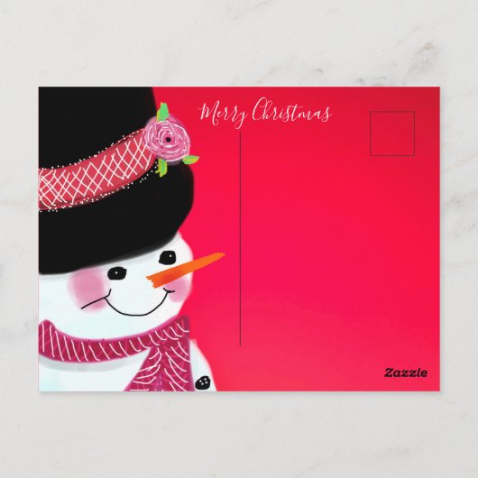 Briefkaart met Kerstmis Snowman (Achterkant)