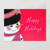 Briefkaart met Kerstmis Snowman (Voorkant)