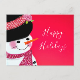 Briefkaart met Kerstmis Snowman