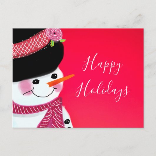 Briefkaart met Kerstmis Snowman (Voorkant)