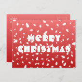 Briefkaart met Kerstmis Snowman (Voorkant / Achterkant)