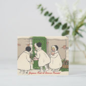 Briefkaart met kerstmis voor Franse cadeautjes (Staand voorkant)