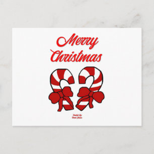 Briefkaart met kerstsnoepjes