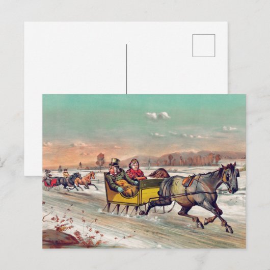  Briefkaart met kerststaarten (Voorkant / Achterkant)