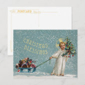 Briefkaart met kerstzegels (Voorkant / Achterkant)