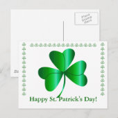 Briefkaart met Klaver, St. Patrick de Groet van de (Voorkant / Achterkant)