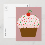 Briefkaart met kleine Cake (Voorkant / Achterkant)