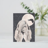 Briefkaart met kleine rode rondzwerfhout (Staand voorkant)