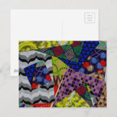 Briefkaart met kleurrijke collage (Voorkant / Achterkant)