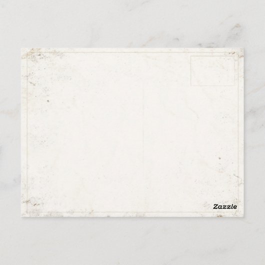 Briefkaart met Koele Vintage Microfoon (Achterkant)