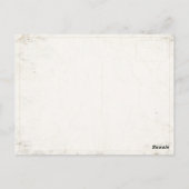 Briefkaart met  kratelafdruk met erwten (Achterkant)