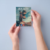 briefkaart met lange adem flyer (Hand)