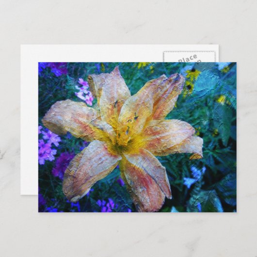 Briefkaart met lastige Lily Art (Voorkant / Achterkant)