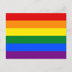 Briefkaart met LGBT Rainbow Flag