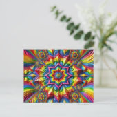 Briefkaart met LGBTQ kleuren ontwerp (Staand voorkant)