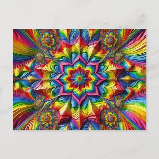 Briefkaart met LGBTQ kleuren ontwerp (Voorkant)