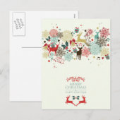 Briefkaart met liefdadig Vintage-kerstmis (Voorkant / Achterkant)