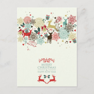 Briefkaart met liefdadig Vintage-kerstmis