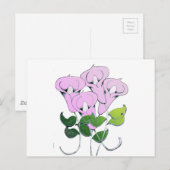 Briefkaart met Lilies (Voorkant / Achterkant)