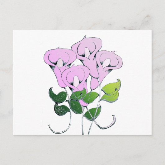 Briefkaart met Lilies (Voorkant)