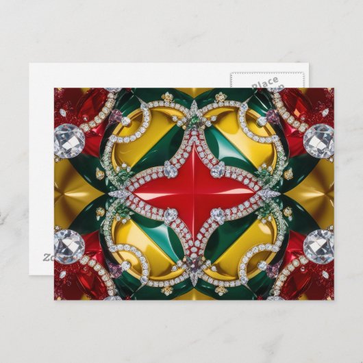 Briefkaart met Los Angeles Kleuren Design (Voorkant / Achterkant)