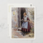 Briefkaart met mangschilderschilfers (Voorkant / Achterkant)