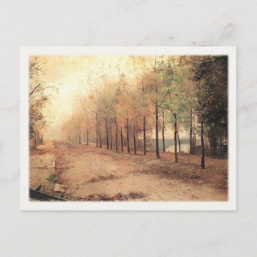 Briefkaart met Marie Bashkirtseff schilderen (Voorkant)