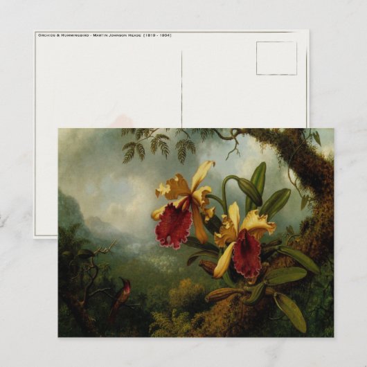 Briefkaart met Martin Johnson Heade Painting (Voorkant / Achterkant)