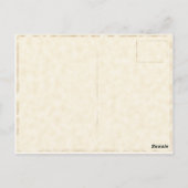 Briefkaart met  meisje op haar motorfiets (Achterkant)