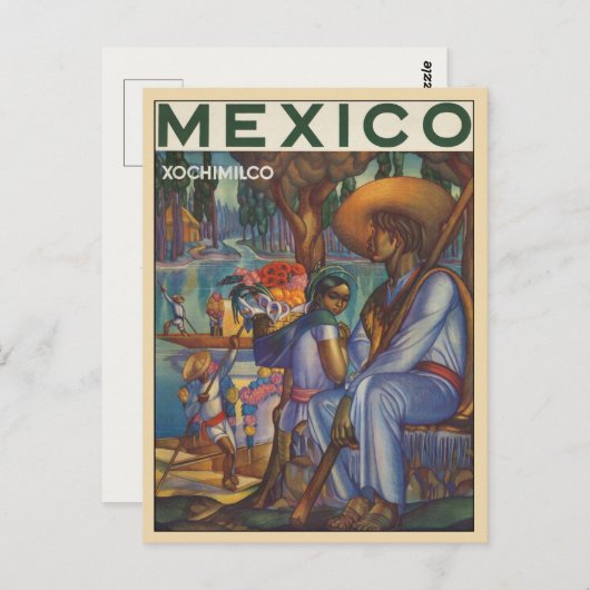 Briefkaart met Mexicaans Poster afdrukken (Voorkant / Achterkant)