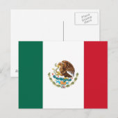 Briefkaart met Mexicaanse vlag (Voorkant / Achterkant)
