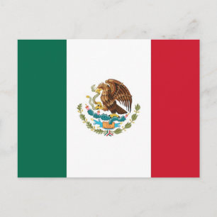 Briefkaart met Mexicaanse vlag