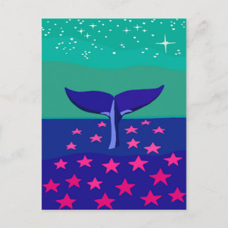 Briefkaart met mooi afbeelding walvis