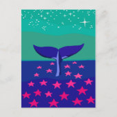 Briefkaart met mooi afbeelding walvis (Voorkant)