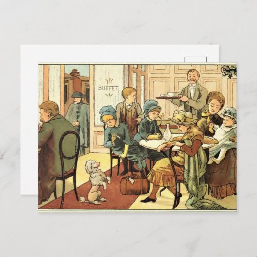  Briefkaart met mooie illustratie (Voorkant / Achterkant)