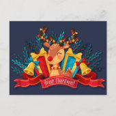 Briefkaart met mooie kerstrendieren (Voorkant)