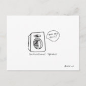 briefkaart met motivatie luidspreker (Voorkant)