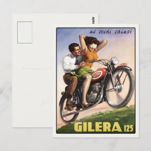 Briefkaart met  Moto Poster Print (Voorkant / Achterkant)
