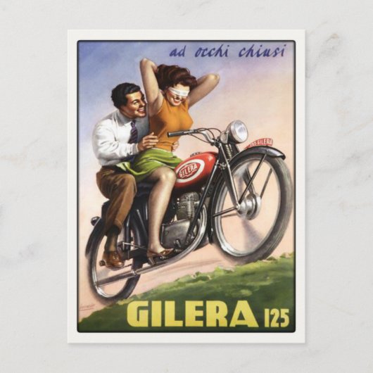Briefkaart met  Moto Poster Print (Voorkant)