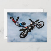 Briefkaart met motorfietser (Voorkant / Achterkant)